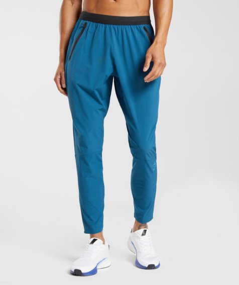 Gymshark Hibrid Woven Férfi Jogger Nadrág Kék | HU-E-643