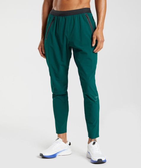 Gymshark Hibrid Woven Férfi Jogger Nadrág Zöld | HU-O-745