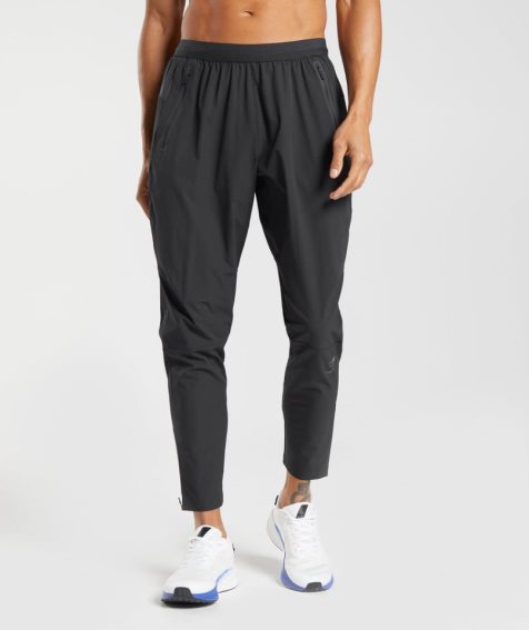 Gymshark Hibrid Woven Férfi Jogger Nadrág Fekete | HU-W-431