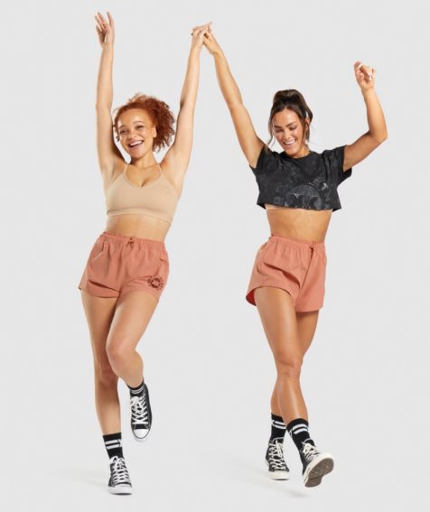 Gymshark KK Fit Woven Női Rövidnadrág Rózsaszín | HU-Y-385