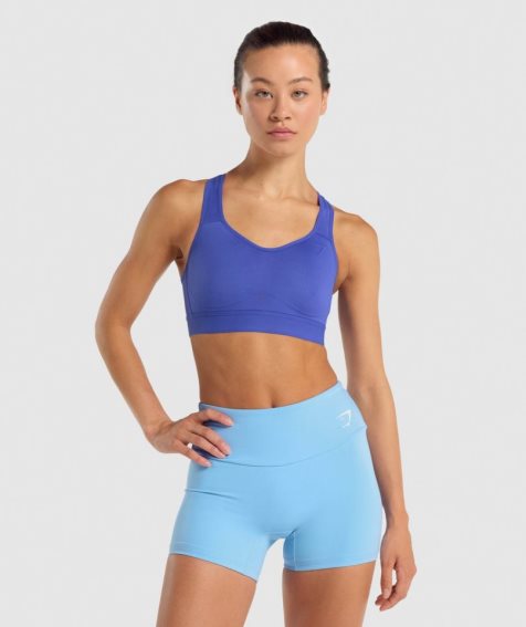 Gymshark Könnyű High Support Női Sportmelltartó Kék | HU-G-418