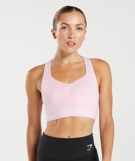 Gymshark Könnyű High Support Női Sportmelltartó Rózsaszín | HU-G-780
