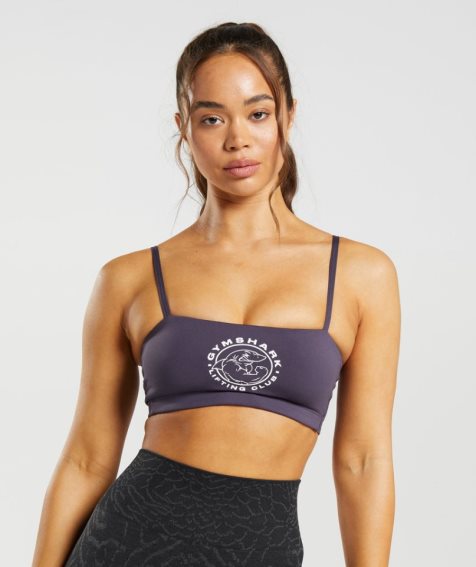 Gymshark Legacy Bandeau Női Sportmelltartó Lila | HU-W-384