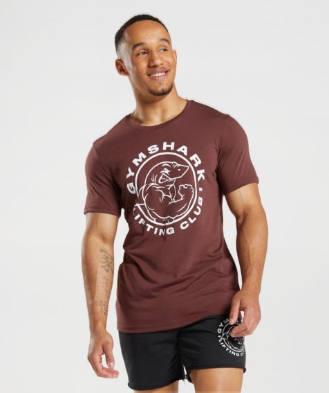 Gymshark Legacy Férfi Póló Bordó | HU-G-082