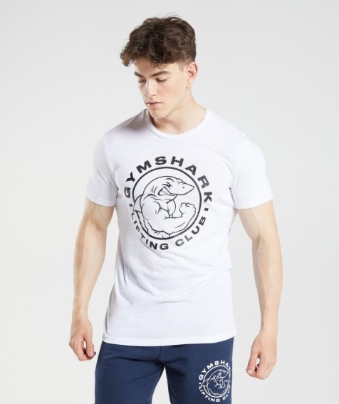 Gymshark Legacy Férfi Póló Fehér | HU-K-659