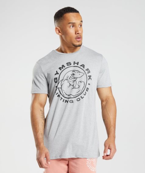 Gymshark Legacy Férfi Póló Világos Szürke | HU-T-528