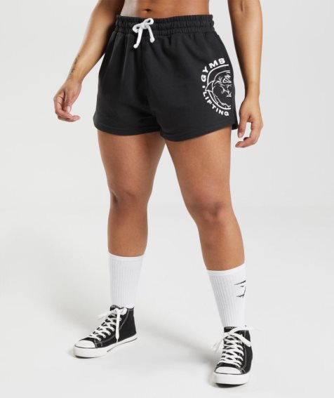 Gymshark Legacy Női Rövidnadrág Fekete | HU-S-856