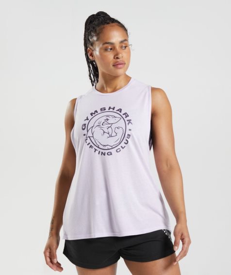 Gymshark Legacy Női Ujjatlan Póló Világos Lila | HU-Z-398