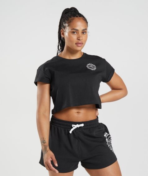 Gymshark Legacy Női Vágott Felsők Fekete | HU-G-403