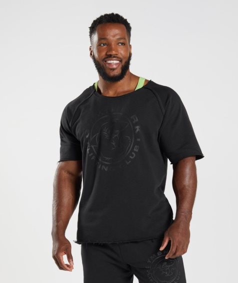 Gymshark Legacy Rag Top Férfi Póló Fekete | HU-B-834