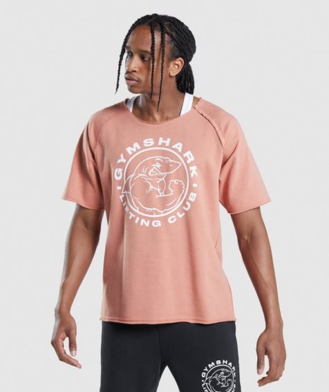 Gymshark Legacy Rag Top Férfi Póló Rózsaszín | HU-Z-530