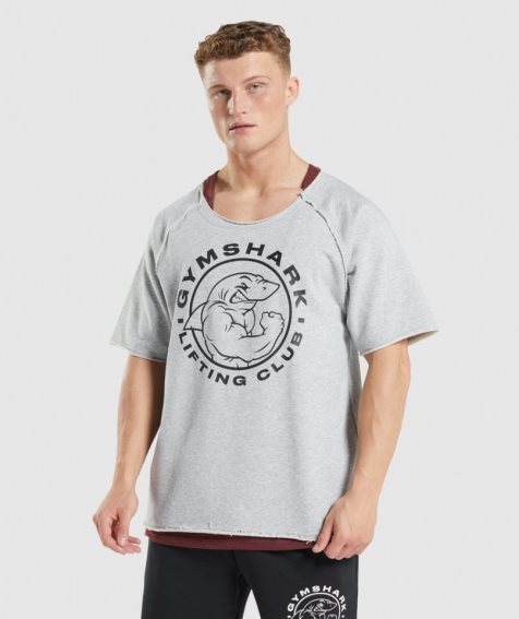 Gymshark Legacy Rag Top Férfi Póló Világos Szürke | HU-K-426