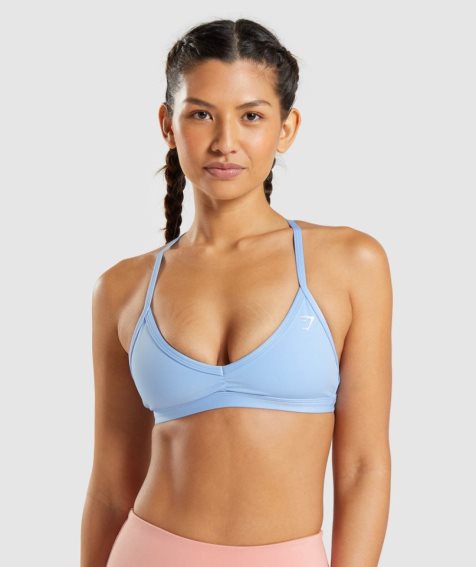Gymshark Minimal Női Sportmelltartó Kék | HU-G-436