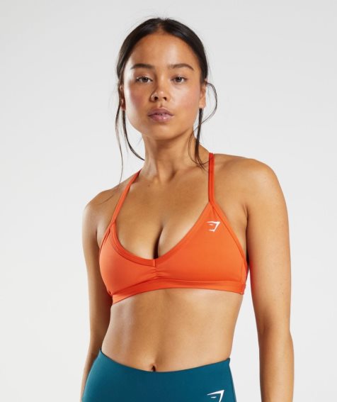 Gymshark Minimal Női Sportmelltartó Narancssárga | HU-H-543