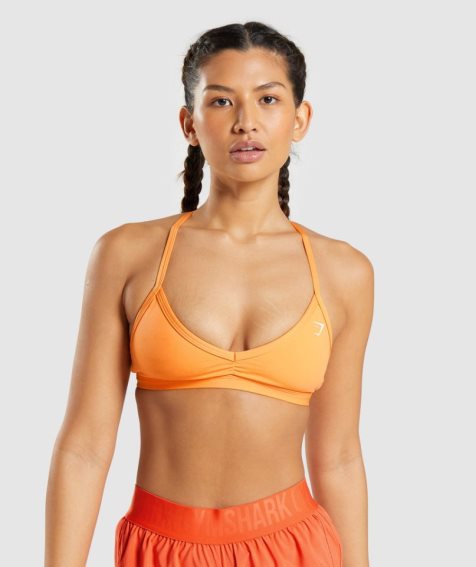 Gymshark Minimal Női Sportmelltartó Narancssárga | HU-Z-428