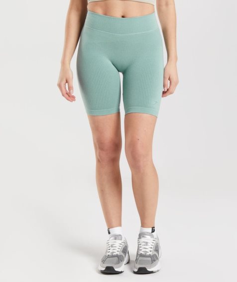 Gymshark Pause Seamless Cycling Női Rövidnadrág Világos Zöld | HU-D-149