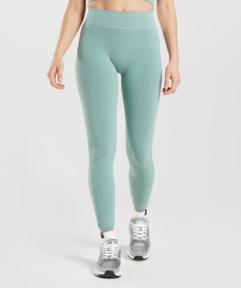 Gymshark Pause Seamless Női Leggings Világos Zöld | HU-Q-315