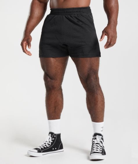 Gymshark Power 5" Férfi Rövidnadrág Fekete | HU-K-845