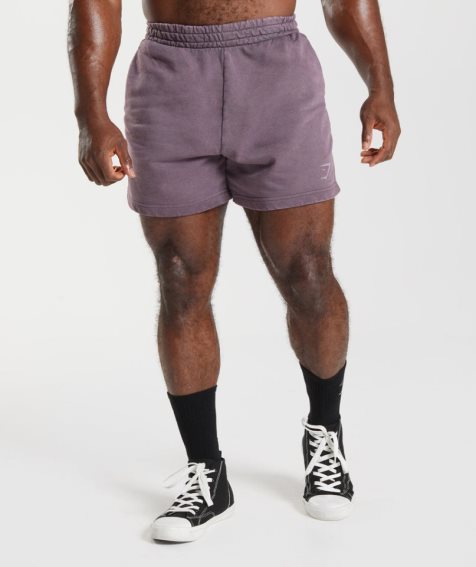 Gymshark Power Washed 5" Férfi Rövidnadrág Lila | HU-H-342