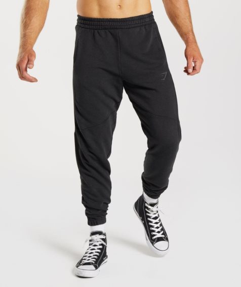 Gymshark Power Washed Férfi Jogger Nadrág Fekete | HU-A-371