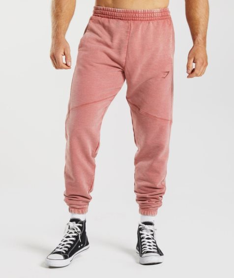 Gymshark Power Washed Férfi Jogger Nadrág Rózsaszín | HU-B-781