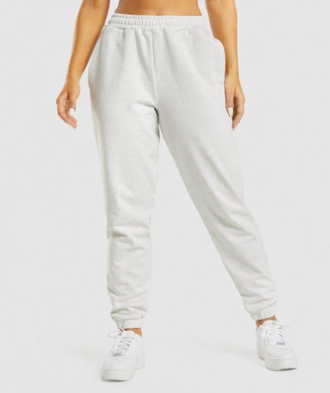 Gymshark Rest Day Sweats Női Jogger Nadrág Fehér | HU-H-276