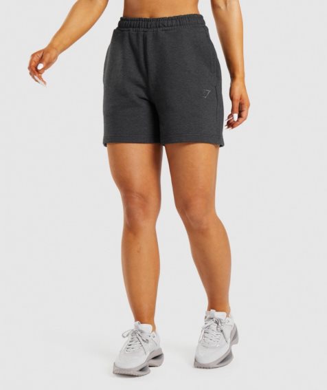Gymshark Rest Day Sweats Női Rövidnadrág Fekete | HU-H-307