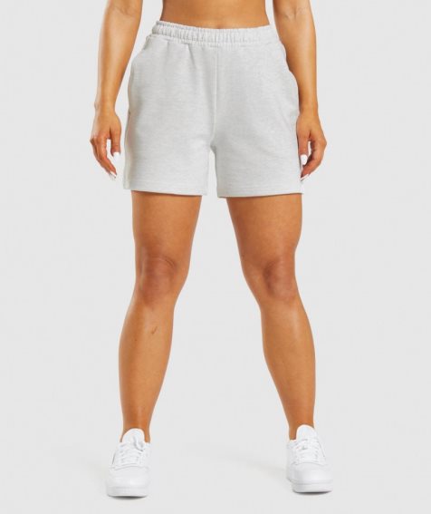 Gymshark Rest Day Sweats Női Rövidnadrág Fehér | HU-R-813