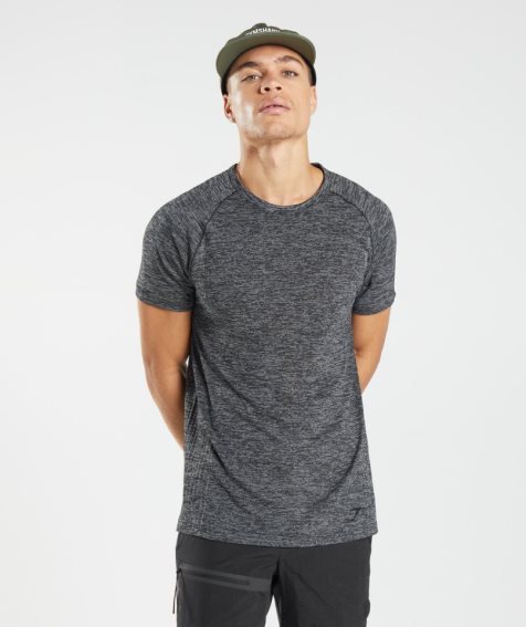 Gymshark Retake Seamless Férfi Póló Sötétszürke | HU-L-082
