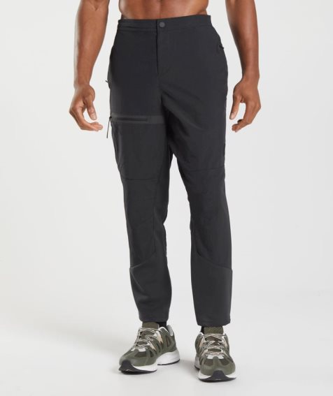 Gymshark Retake Woven Férfi Jogger Nadrág Fekete | HU-V-201