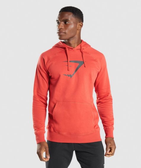 Gymshark Sharkhead Infill Férfi Kapucnis Pulóver Narancssárga | HU-D-035
