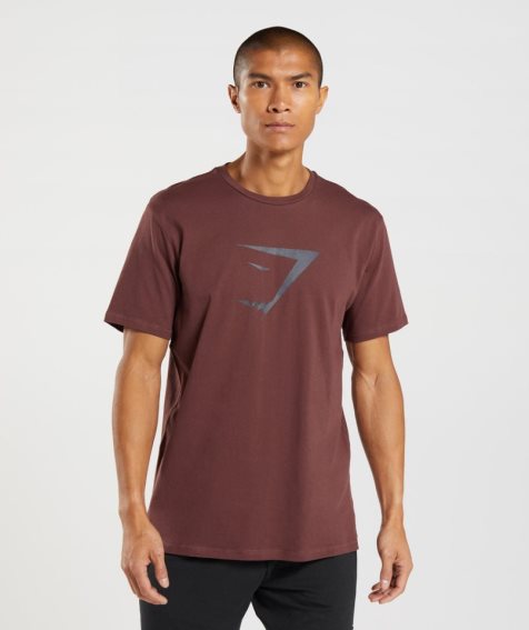 Gymshark Sharkhead Infill Férfi Póló Barna | HU-S-840