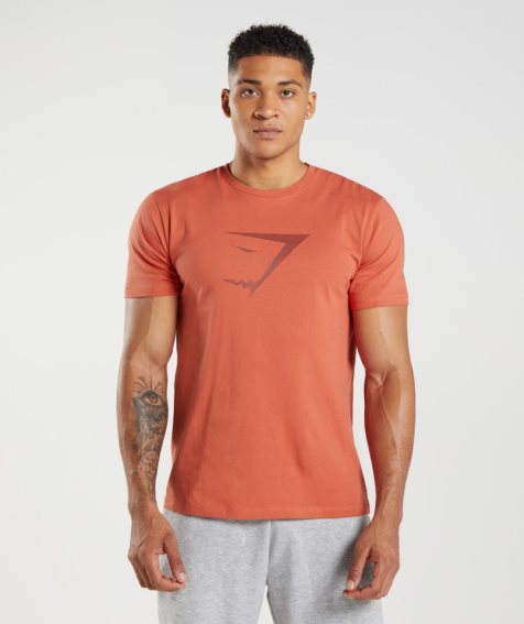 Gymshark Sharkhead Infill Férfi Póló Narancssárga | HU-X-786