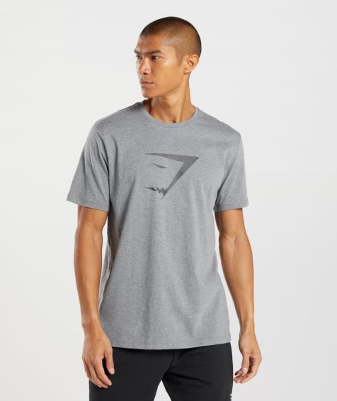 Gymshark Sharkhead Infill Férfi Póló Szürke | HU-V-306