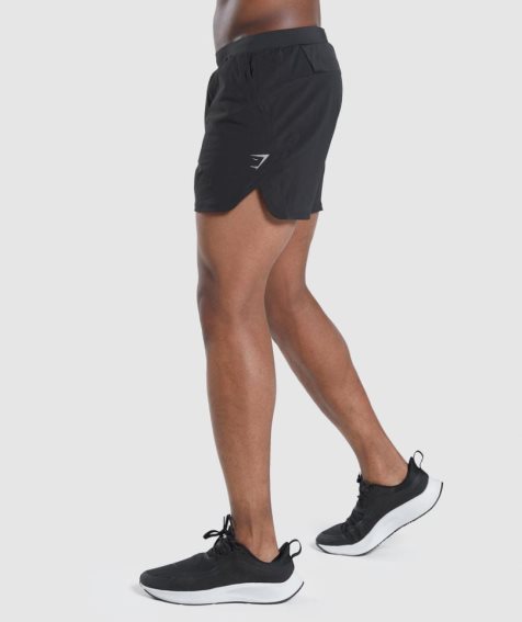 Gymshark Speed Evolve 5" Férfi Rövidnadrág Fekete | HU-K-357