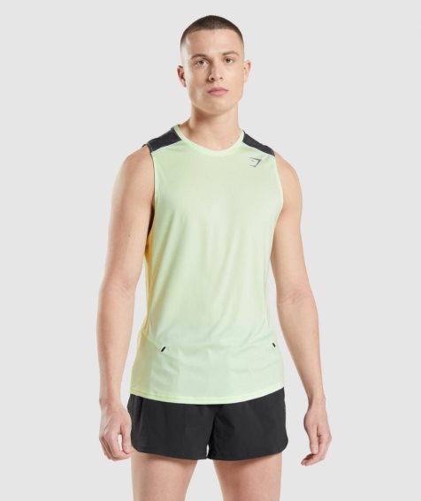 Gymshark Speed Evolve Férfi Ujjatlan Póló Menta | HU-W-351