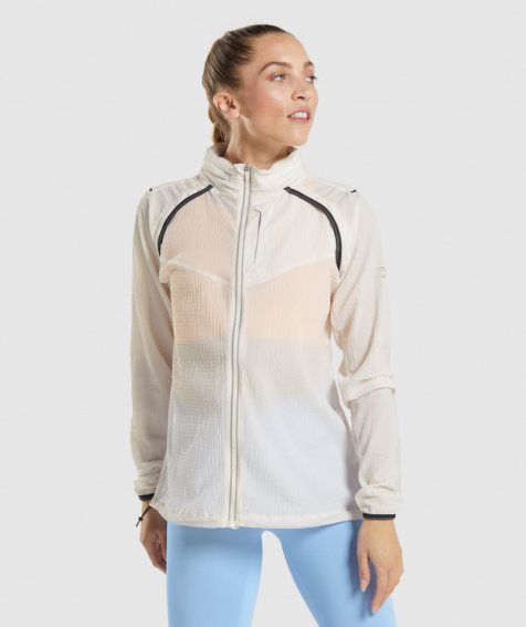 Gymshark Speed Női Kabát Fehér | HU-K-062