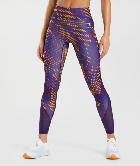 Gymshark Sport Futó Női Leggings Lila | HU-W-938