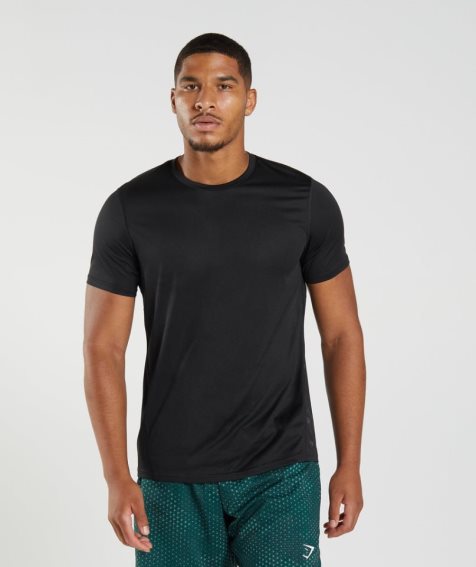 Gymshark Sport Férfi Póló Fekete | HU-N-607