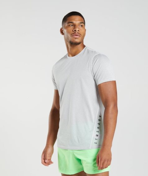 Gymshark Sport Férfi Póló Világos Szürke | HU-X-231