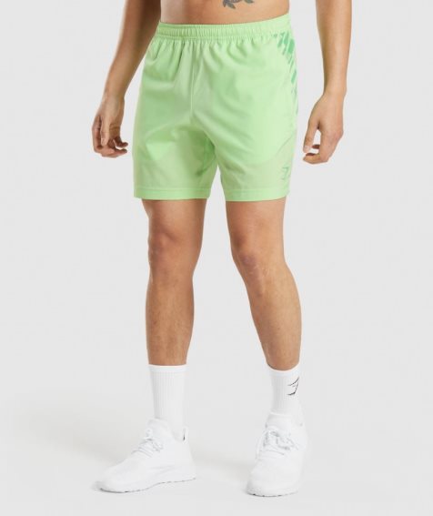 Gymshark Sport Stripe 7" Férfi Rövidnadrág Világos Zöld | HU-N-854