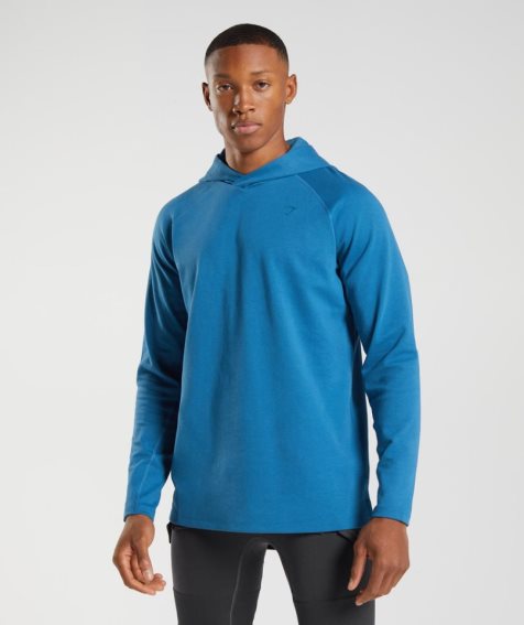 Gymshark Studio Férfi Kapucnis Pulóver Kék | HU-X-760