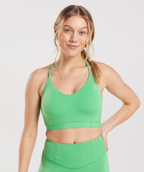 Gymshark Studio Női Sportmelltartó Zöld | HU-G-235