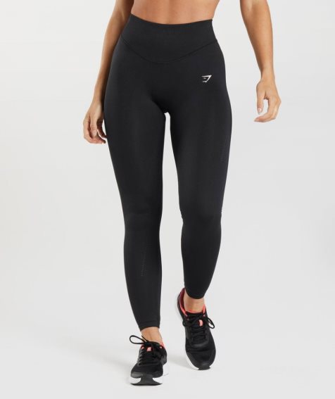 Gymshark Sweat Seamless Sculpt Női Leggings Fekete | HU-K-365