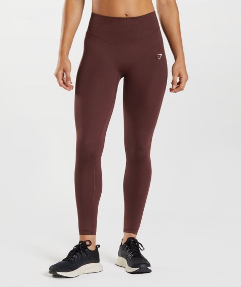 Gymshark Sweat Seamless Sculpt Női Leggings Bordó | HU-O-639