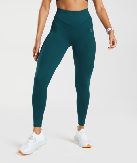 Gymshark Sweat Seamless Sculpt Női Leggings Türkiz | HU-X-517