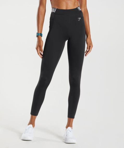 Gymshark Torna Brandmark Női Leggings Fekete | HU-P-390