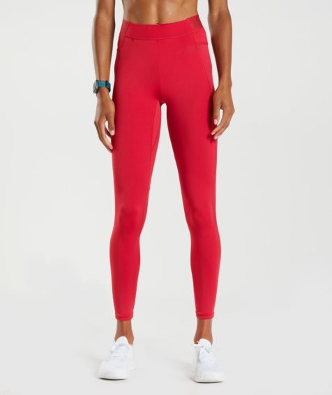 Gymshark Torna Brandmark Női Leggings Piros | HU-V-473