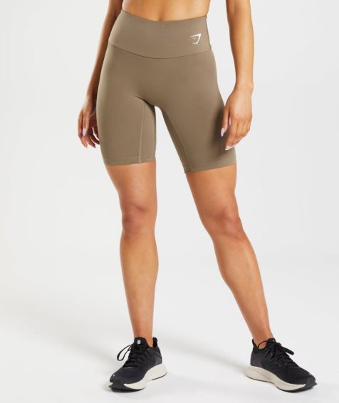 Gymshark Torna Cycling Női Rövidnadrág Barna | HU-U-519