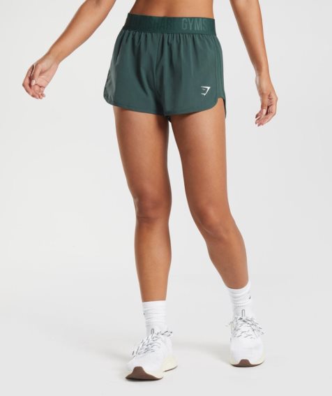Gymshark Torna Loose Fit Női Rövidnadrág Zöld | HU-M-231